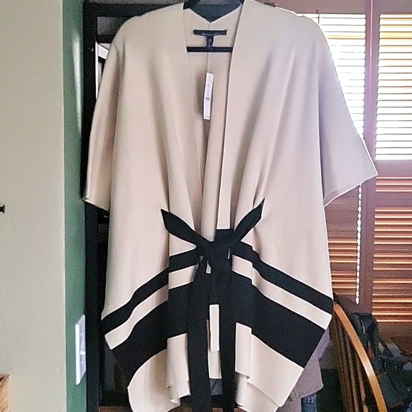 White House Black Market Sweaters - WHBM OS belted poncho